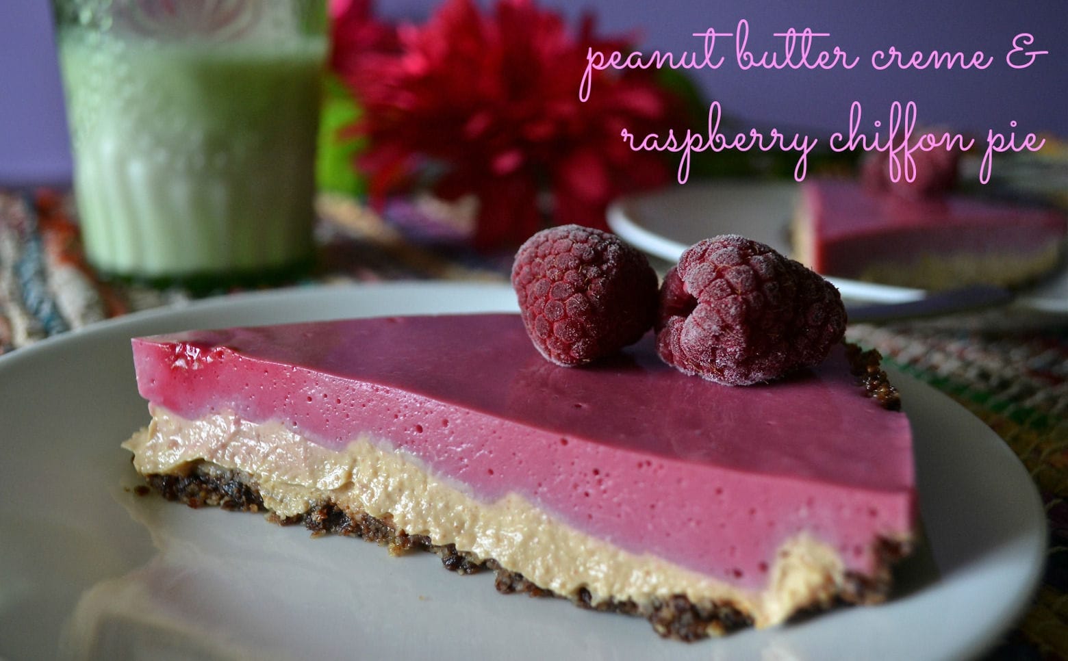 Peanut Butter Creme and Raspberry Chiffon Pie [Vegan] – One Green Planet
