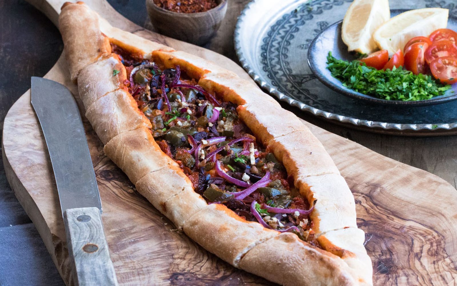 Harissa Flatbread With Olives and Jalapeño [Vegan] – One Green Planet