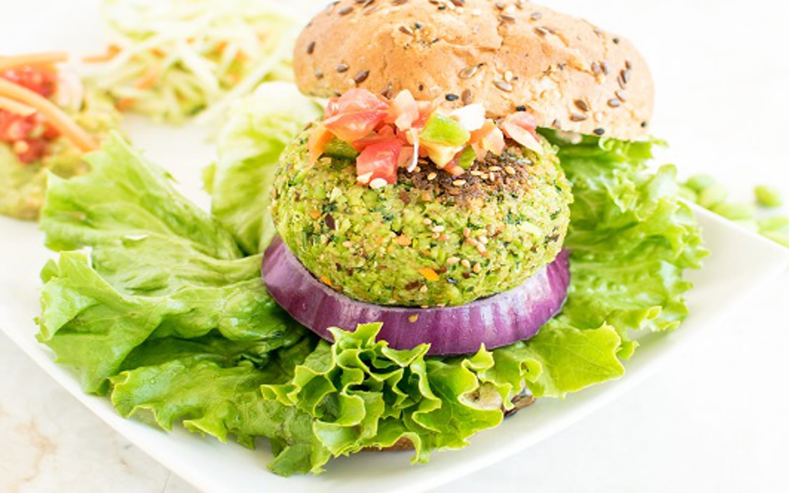 Cilantro Edamame Burger 1