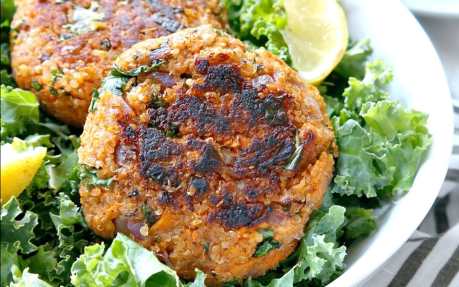 Quinoa Kale Veggie Burgers
