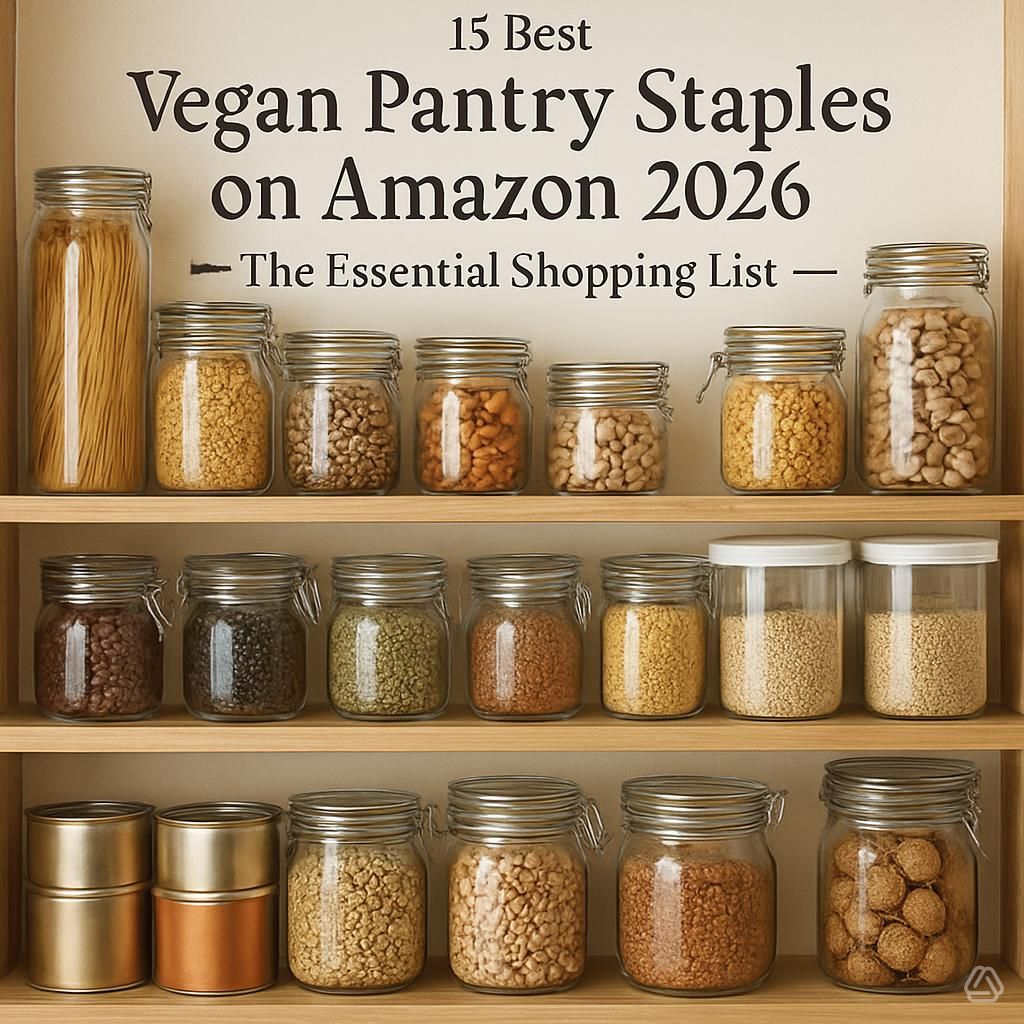 best vegan pantry staples amazon 2026 nutritional yeast hemp hearts chia seeds