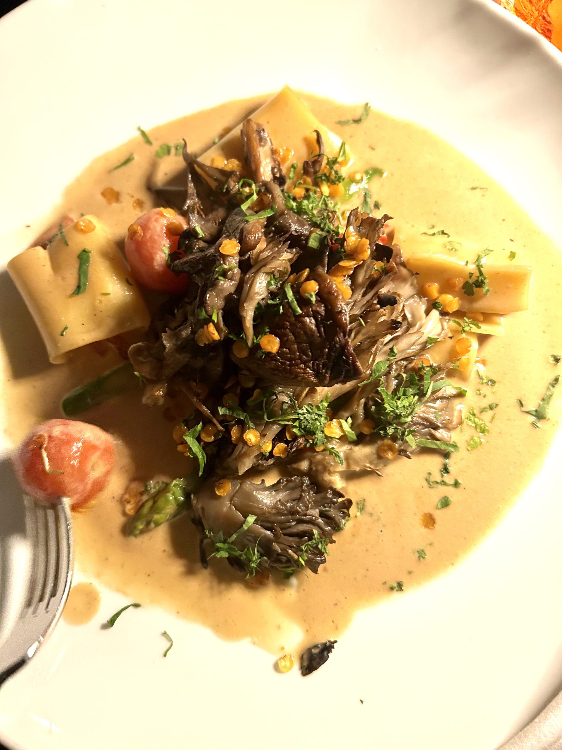 Wild Maitake, Pappardelle, Saffron Cream